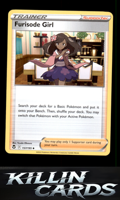 Furisode Girl 157/195 Pokemon Uncommon SWSH12: Silver Tempest Card NM
