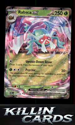Rabsca ex 025/182 Pokemon Double Rare SV10: Destined Rivals Card NM