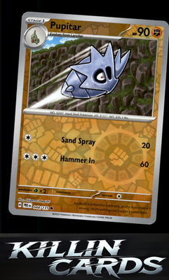 Reverse Holofoil Pupitar 048/131 Pokemon Common SV: Prismatic Evolutions Card NM