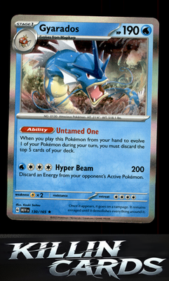 Gyarados 130/165 Pokemon Rare SV: Scarlet & Violet 151 Card NM