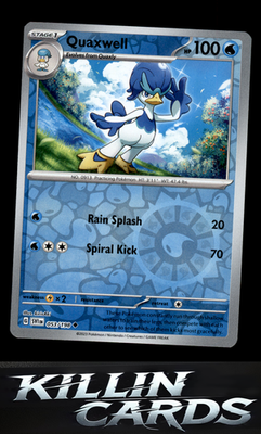 Reverse Holofoil Quaxwell 053/198 Pokemon Uncommon SV01: Scarlet & Violet Base S