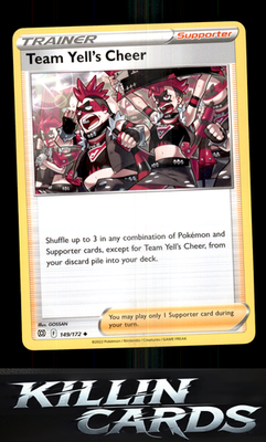 Team Yell's Cheer 149/172 Pokemon Uncommon SWSH09: Brilliant Stars Card NM