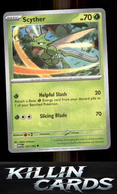 Scyther 123/165 Pokemon Uncommon SV: Scarlet & Violet 151 Card NM