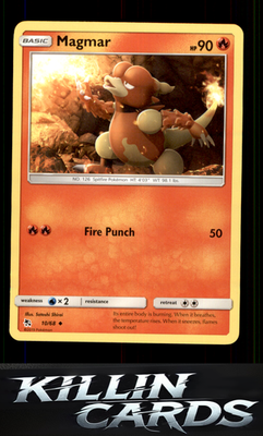 Magmar 10/68 Pokemon Uncommon Hidden Fates Card NM