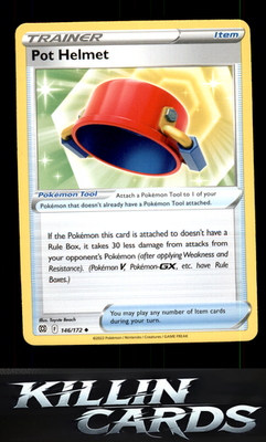 Pot Helmet 146/172 Pokemon Uncommon SWSH09: Brilliant Stars Card NM