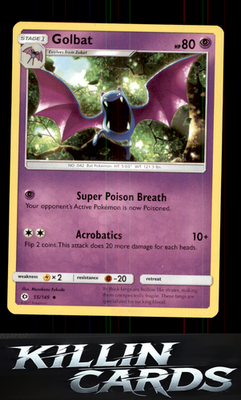 Golbat 55/149 Pokemon Uncommon SM Base Set Card NM