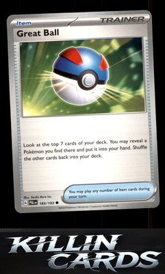Great Ball 183/193 Pokemon Common SV02: Paldea Evolved Card NM