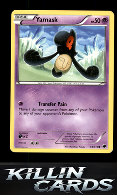 Yamask (54) 54/116 Pokemon Common Plasma Freeze Card NM