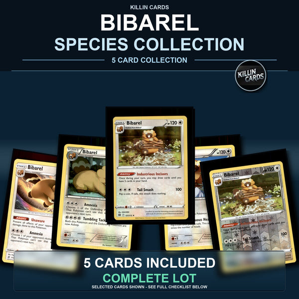 Pokemon TCG Bibarel Species Collection 5 Different Cards