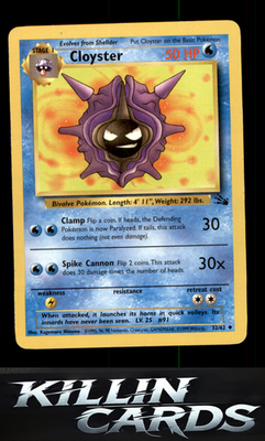Cloyster 32/62 Pokemon Uncommon Fossil Card LP