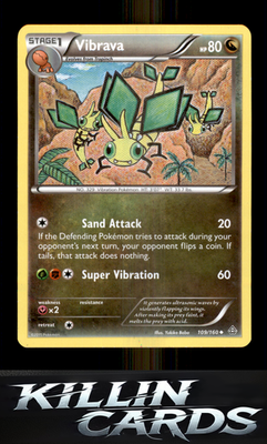 Vibrava 109/160 Pokemon Uncommon XY - Primal Clash Card NM