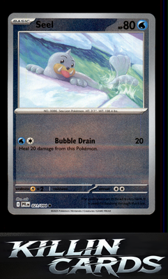 Reverse Holofoil Seel 021/094 Pokemon Common ME02: Phantasmal Flames Card NM