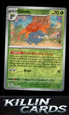Reverse Holofoil Gloom 044/165 Pokemon Uncommon SV: Scarlet & Violet 151 Card NM