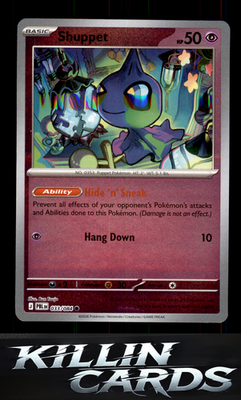 Reverse Holofoil Shuppet 033/084 Pokemon Common ME05: Pitch Black Card NM