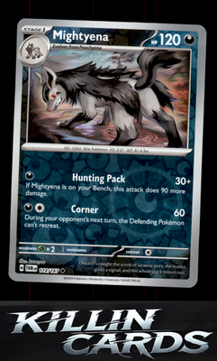 Reverse Holofoil Mightyena 114/167 Pokemon Uncommon SV06: Twilight Masquerade Ca