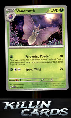 Venomoth 049/165 Pokemon Uncommon SV: Scarlet & Violet 151 Card NM
