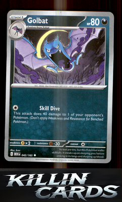 Golbat 042/165 Pokemon Uncommon SV: Scarlet & Violet 151 Card NM