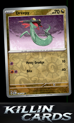 Reverse Holofoil Dreepy 128/167 Pokemon Common SV06: Twilight Masquerade Card NM