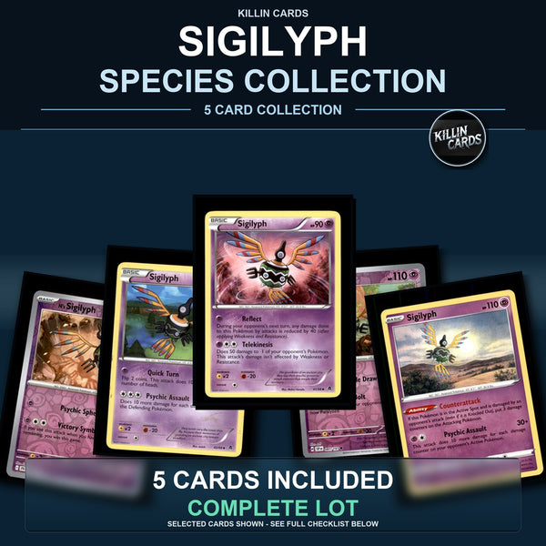 Pokemon TCG Sigilyph Species Collection 5 Different Cards