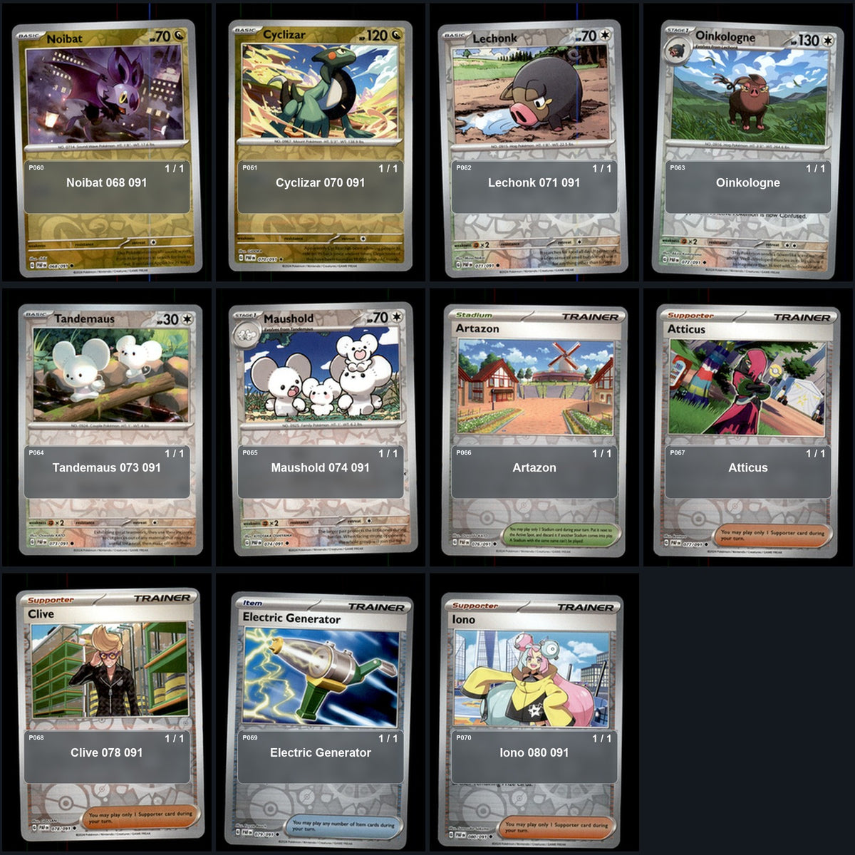 Pokemon TCG SV: Paldean Fates Reverse Holo Master Set 72 Reverse Holo Card