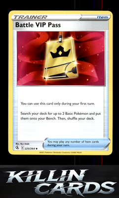 Battle VIP Pass 225/264 Pokemon Uncommon SWSH08: Fusion Strike Card NM