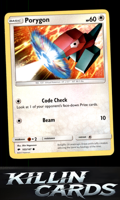 Porygon 103/147 Pokemon Common SM - Burning Shadows Card NM