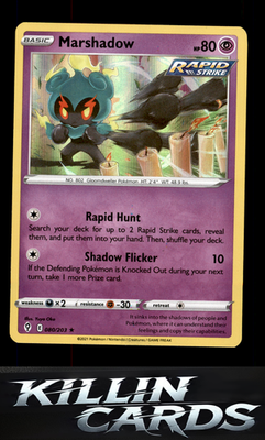 Marshadow 080/203 Pokemon Holo Rare SWSH07: Evolving Skies Card NM