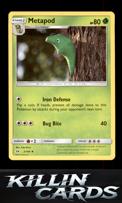 Metapod 2/149 Pokemon Uncommon SM Base Set Card NM