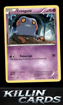 Croagunk 62/113 Pokemon Common Legendary Treasures Card NM