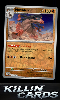 Reverse Holofoil Mudsdale 108/182 Pokemon Uncommon SV10: Destined Rivals Card NM