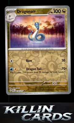 Reverse Holofoil Dragonair 158/197 Pokemon Uncommon SV03: Obsidian Flames Card N