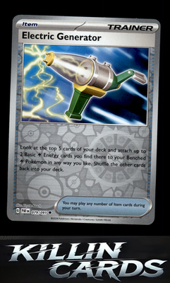 Reverse Holofoil Electric Generator 079/091 Pokemon Uncommon SV: Paldean Fates C