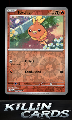 Reverse Holofoil Torchic 040/182 Pokemon Common SV10: Destined Rivals Card NM