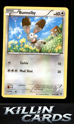 Bunnelby 87/119 Pokemon Common XY - Phantom Forces Card LP
