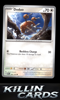 Doduo 084/165 Pokemon Common SV: Scarlet & Violet 151 Card NM