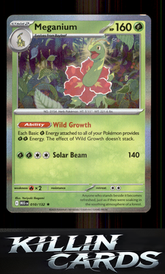 Meganium 010/132 Pokemon Rare ME01: Mega Evolution Card NM