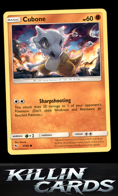 Cubone 37/68 Pokemon Common Hidden Fates Card NM