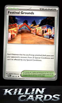Festival Grounds 108/131 Pokemon Uncommon SV: Prismatic Evolutions Card NM