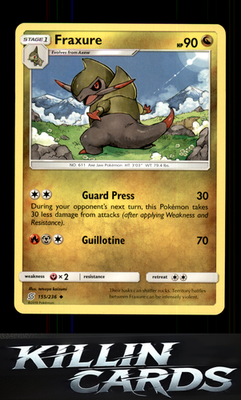 Fraxure 155/236 Pokemon Uncommon SM - Unified Minds Card NM