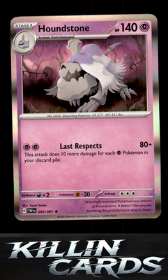 Houndstone - 043/091 043/091 Pokemon Rare SV: Paldean Fates Card NM