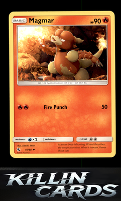 Magmar 10/68 Pokemon Uncommon Hidden Fates Card NM