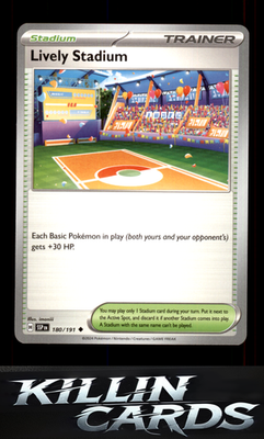 Lively Stadium 180/191 Pokemon Uncommon SV08: Surging Sparks Card NM