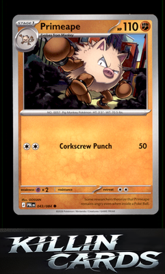 Primeape 043/084 Pokemon Common ME05: Pitch Black Card NM