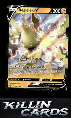 Regieleki V 057/195 Pokemon Ultra Rare SWSH12: Silver Tempest Card NM