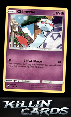 Chimecho 43/111 Pokemon Common SM - Crimson Invasion Card NM