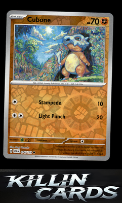 Reverse Holofoil Cubone 076/159 Pokemon Common SV09: Journey Together Card NM