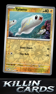 Reverse Holofoil Tynamo 067/197 Pokemon Common SV03: Obsidian Flames Card NM