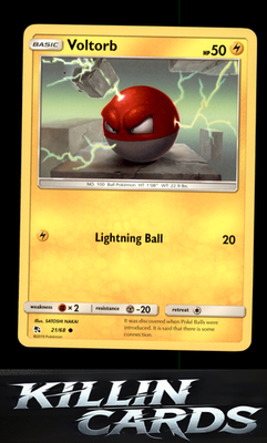 Voltorb 21/68 Pokemon Common Hidden Fates Card NM