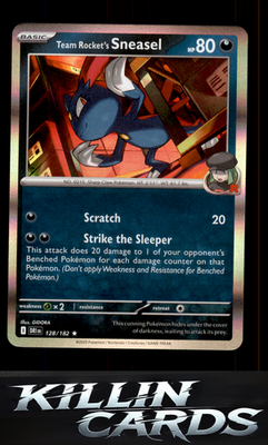 Team Rocket's Sneasel 128/182 Pokemon Rare SV10: Destined Rivals Card NM