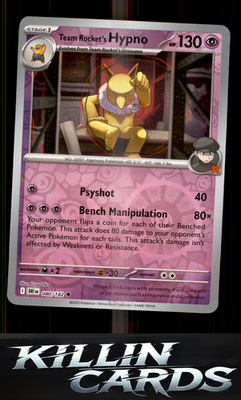 Reverse Holofoil Team Rocket's Hypno 080/182 Pokemon Uncommon SV10: Destined Riv